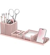 SUPEASY Pen Holder for Desk, 6 Piece Mesh Desk Organizer set for Office Organization with Mail Or...