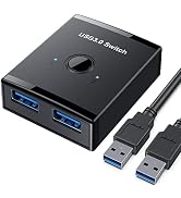 USB 3.0 Switch Selector, Bi-Directional USB Switch 2 in 1 Out / 1 in 2 Out, YINNCEEN USB Switcher...