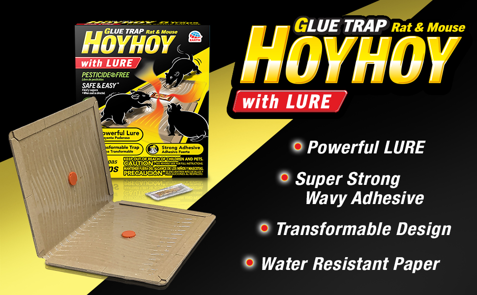 HOY HOY Rat & Mouse Glue Transformable Trap with Lure