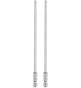 HARFINGTON 2pcs T15 Torx Bit 1/4" Hex Shank 6" Long S2 Steel Magnetic Tamper Resistant Star Bits ...