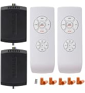 LPHUMEX 2 Pack Universal Ceiling Fan Remote Control Kits, Small Size Receiver Fan Speed, Light an...