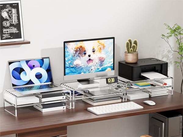 Egchi Clear Acrylic Monitor Stand Riser