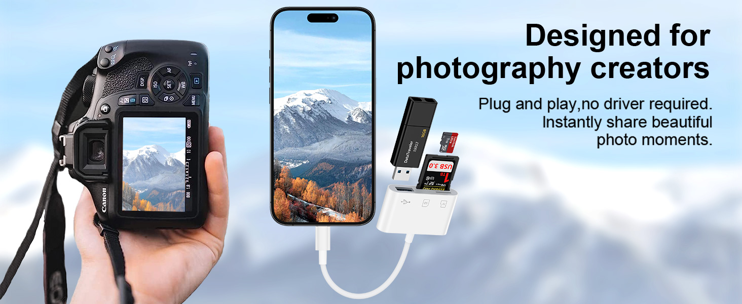 camera adapter to iphone 17 card reader iphone 17 pro sd card adapter type c micro sd card reader
