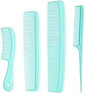 Mars Wellness 4 Piece Professional Comb Set Green - USA MADE - Fine Pro Tail Combs, Dresser Hair ...