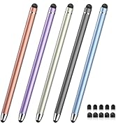 Stylus(5 Pcs), 2 in 1 Stylus Pen for Touchscreen, High Sensitivity & Precision Stylus for Apple i...