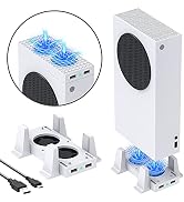 Cooling Stand Compatible with Xbox Series S, YUANHOT Dual Purpose Cooling Fan Cooler System Dock ...