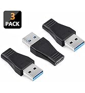ELECTOP USB 3.0 to USB C Adapter (3 Pack), USB 3.1 Type C Female to USB 3.0 A Male Adapter Conver...