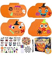 Max Fun 312PCS Halloween Pumpkin Shape Foam Stickers Glitter Set DIY Self-Adhesive Halloween Craf...