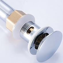Bathroom Sink Drain,Vessel Sink Pop Up Drain With Detachable Basket Stopper