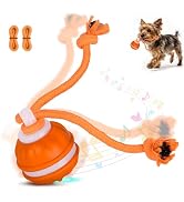 KiwiLove Interactive Dog Toys Ball, 3 Modes & Powerful Motor, Random Movement & Swinging Rope, Bi...