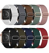 Maledan 10 Pack Stretchy Solo Loop Compatible with Apple Watch Band 40mm 38mm 41mm 42mm 44mm 45mm...
