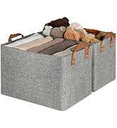 GRANNY SAYS Storage Baskets for Shelves, Extra Large Closet Storage Bins with Metal Frame, Fabric...
