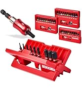 Geinxurn 44Pieces Impact Screwdriver Bits Set, Magnetic S2 Steel 1” Phillips/Square/Torx/Slotted/...