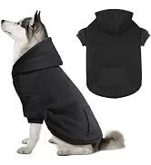 Dog Hoodie Dog Sweaters for Large Dogs Pet Sweater Solid Soft Brushed Fleece Pet Clothes Hoodie S...