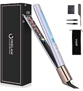 IG INGLAM Titanium Flat Iron Hair Straightener, Curling Iron 1 Inch, Infrared Negative Ionic Hair...