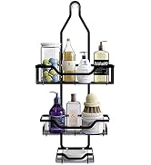 KLEVERISE Shower Caddy Over Shower Head Bathroom Hanging Shower Organizer, Shower Storage Rack Ba...
