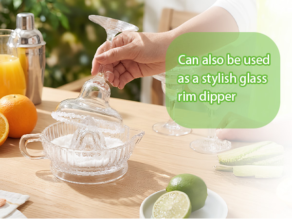 Manual Glass Lemon Squeezer Citrus Juicer Reamer