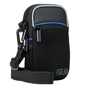 Compact Camera Bag by USA Gear with Rain Cover and Shoulder Sling Strap