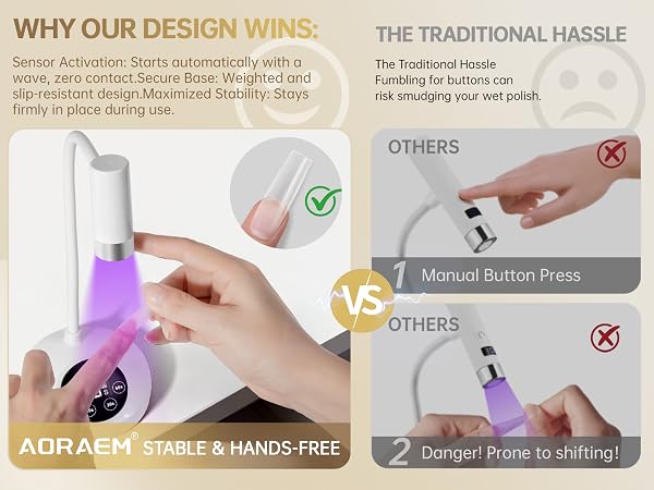 uv led nail lamp gooseneck flash cure light