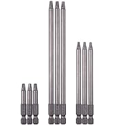 Rocaris 9 Pack 1/4 Inch Hex Shank Long Magnetic Square Head Screwdriver Bits Set Power Tools SQ2 ...