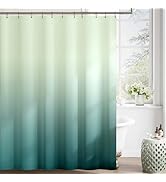 jinchan Ombre Teal Shower Curtain for Bathroom Waterproof Fabric Gradual Color Design Shower Curt...