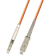 1M Multimode Simplex Fiber Optic Cable (62.5/125) - LC to SC