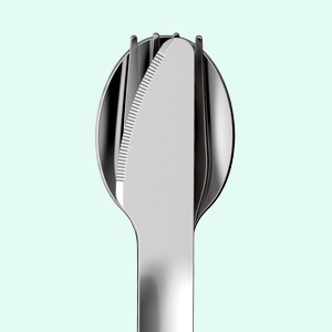 ZOKU Pocket Utensil set nesting fork knife spoon