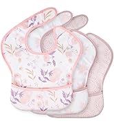 CIVARUA KIDS 3-Pack Waterproof Baby Bibs for Eating - Mess Proof Lightweight Toddler Feeding Bibs...