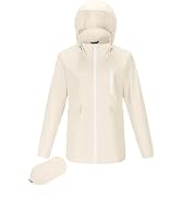 Avoogue Rain Jacket Women with Hooded Lightweight Waterproof Raincoats Packable Zipper Pockets Wi...