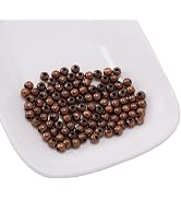 100Pcs 5mm Antique Copper Colour Round Spacer Beads Smooth Ball End Seed Metal Beads for Jewelry ...