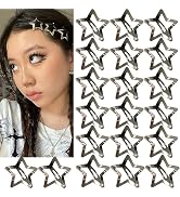 20 PCS 1.22" Star Hair Accessories - Non-Slip Metal Snap Clips and Barrettes for Girls & Women, Y...