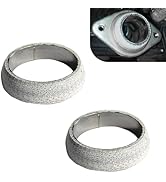 Opuweiy Exhaust Gasket, 2 PCS Sealed Exhaust Manifold Gasket, 2.5In Leakproof Exhausts Pipe Manif...