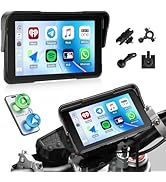 CarPlay Screen for Motorcycle,Portable Carplay/Android Auto for Motorcycle,5 Inch IPS Waterproof ...