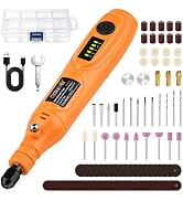GOXAWEE Mini Cordless Rotary Tool Kit, 110Pcs for DIY Crafts & 3D Prints | 5 Variable Speed Recha...