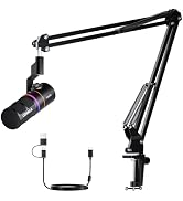 COMICA EJoy D10(A) USB Gaming Microphone – Boom Arm Mic with Noise Cancellation, XLR/USB-C, Real-...