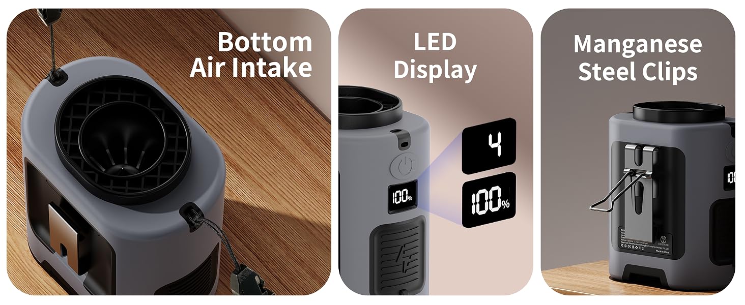 portable waist fan for outdoor camping