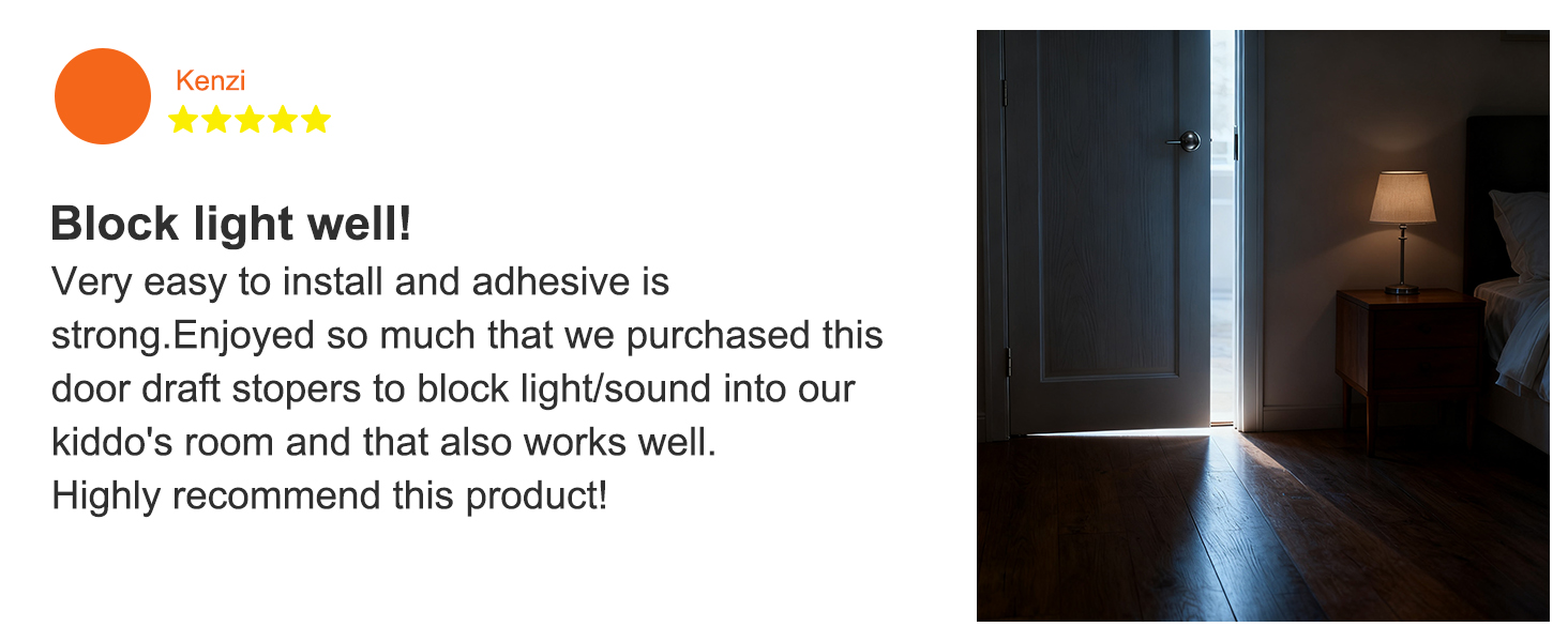 OXRQ Adjustable Door Draft Stopper for Bottom of Door for light/sound Blocking easy to install