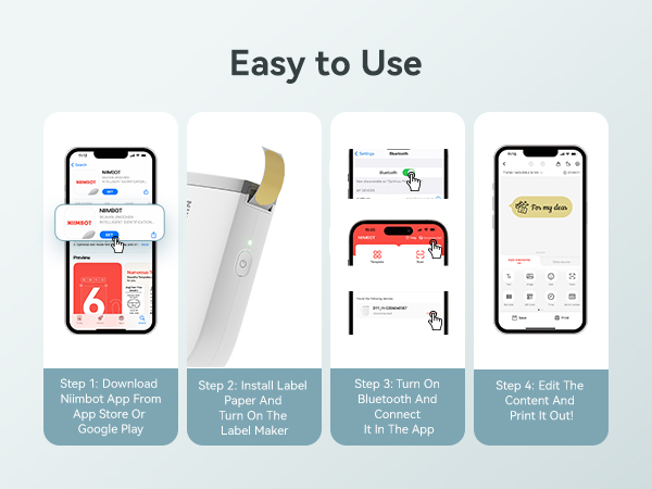 NIIMBOT D11 label maker easy to use