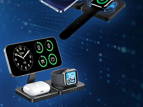 3-in-1 Magnetic Wireless Charging Station