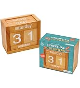 BSIRI Desk Calendar Decor Perpetual Gifts Dad Gifts Mom Office Block Kitchen Home Gifts Monthly S...
