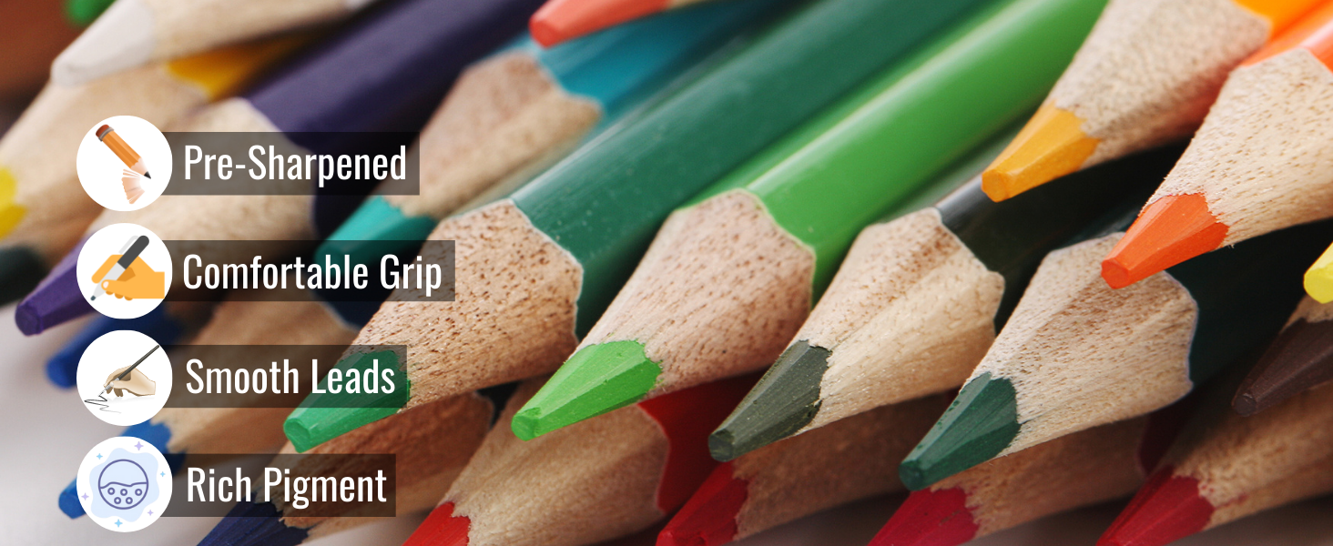 Colored Pencils, 36 Pack, Color Pencil Set, Color Pencils, Map Pencils, Colored Pencils for Adults