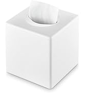 Y-in Hand Tissue Box Cover, Square Facial Tissue Holder Storage for Bathroom Vanity, Countertops,...