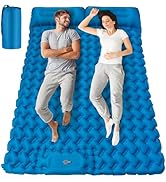Self Inflating Sleeping Pad Mattress for Tent Camping: Inflatable Camping Bed with Built-in Foot ...