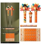 ELAMAS 5 Pack Thanksgiving Refrigerator Handle Covers, Kitchen Appliance Handle Covers for Fridge...