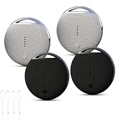 Guardtix bluetooth tag Tracker 4-Pack (2 Black + 2 White) for Key Finder, Item Locator Compatible...