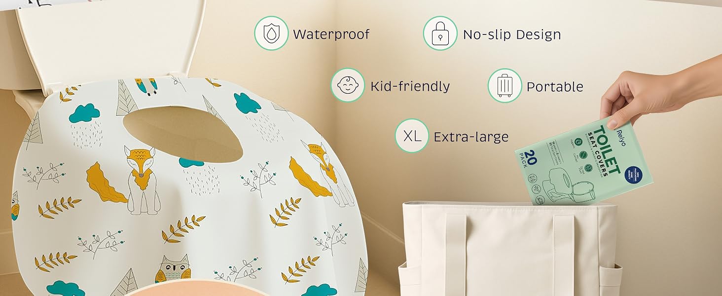 how to use kids toilet seat cover, peel and stick, public restroom hygiene, toddler travel gear