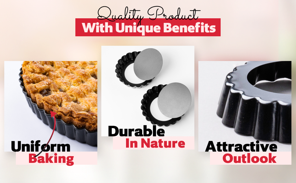 Ideal baking pan Uniform baking Removable bottom Heavy duty carbon steel