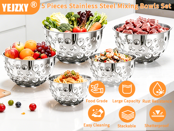 stainless steel mixing bowls