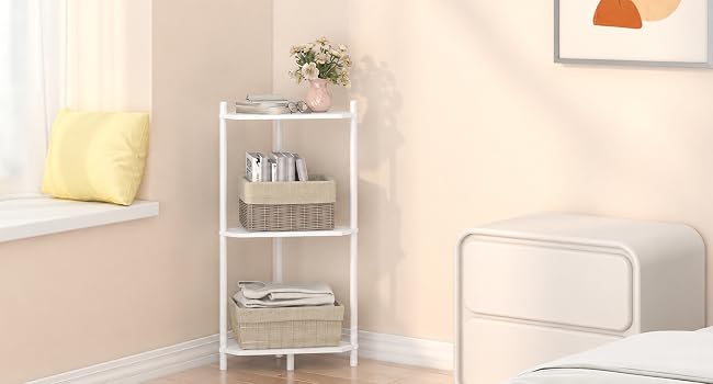 white corner cabinet