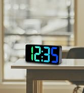 DreamSky Small Digital Alarm Clocks for Bedrooms - RGB Electric Alarm Clock for Kids Bedside Nigh...
